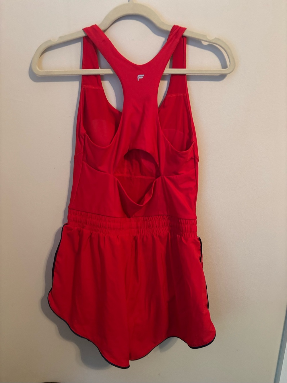 Fabletics Red Athletic Racerback Romper - Picture 2 of 3